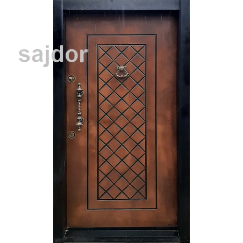 درب ضد سرقت cnc روکش راش مدل سی گل