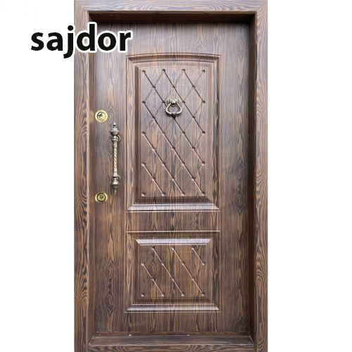 درب ضد سرقت رویه فلز مدل دوقاب ضربدری کد 2125