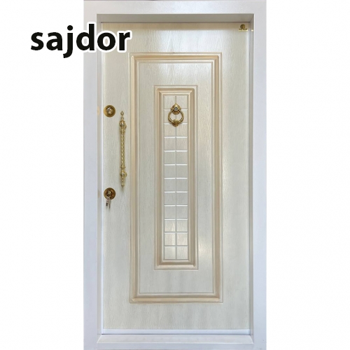 درب ضد سرقت cnc سینوس سفید طلایی